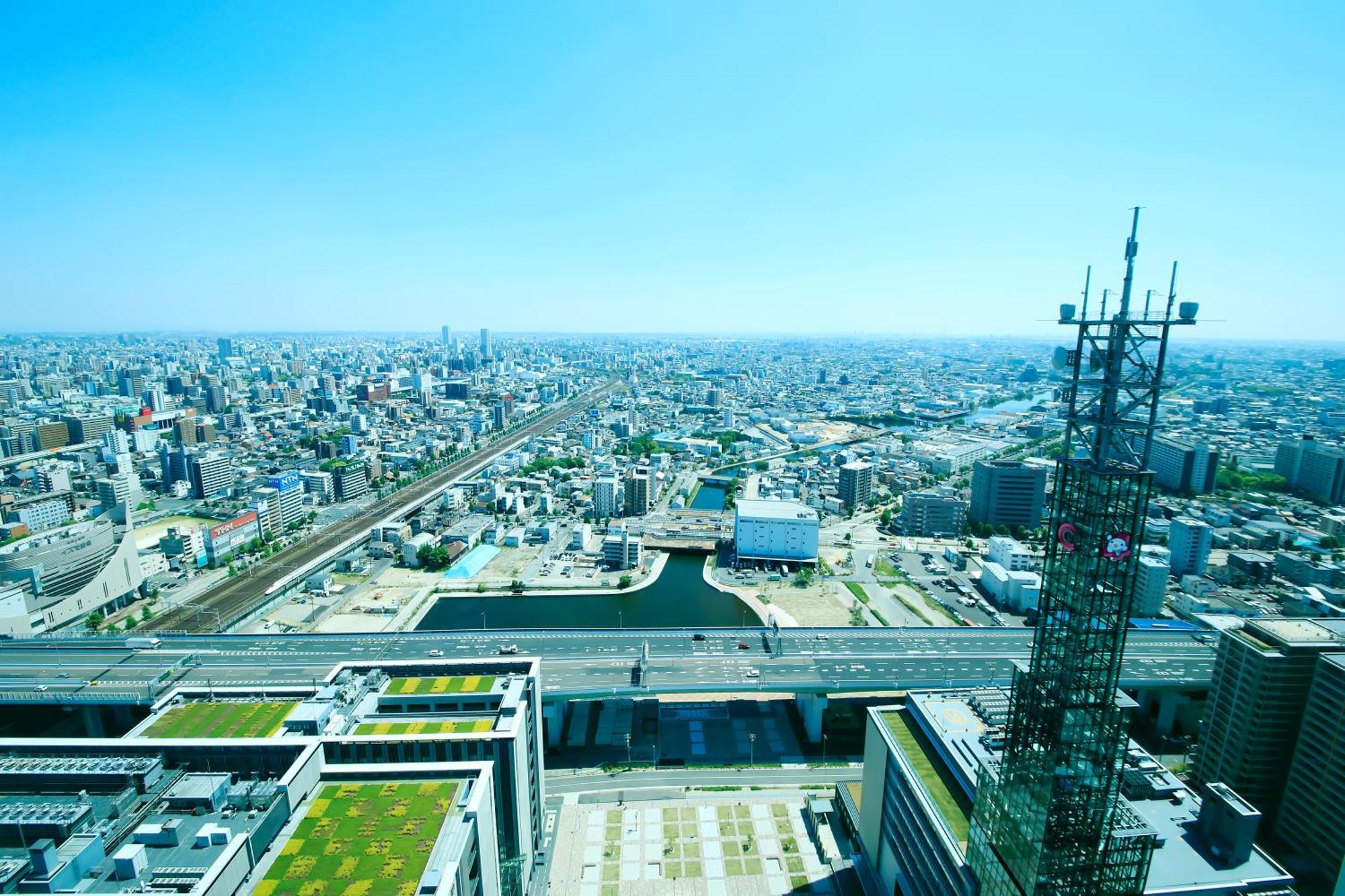 Nagoya Prince Hotel Sky Tower Eksteriør billede View of the city from the top of the hotel